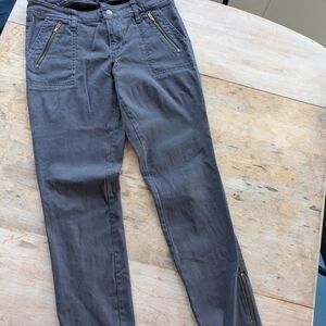 Old Navy Charcoal Rockstar Pants With Zipper Details